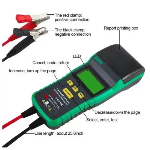 BATTERY TESTER WITH PRINTER
